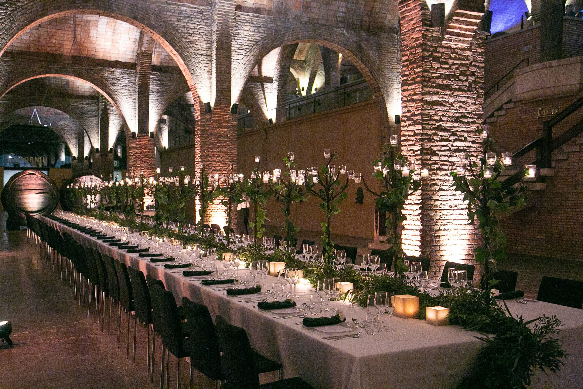 Dinner in a wine cellar