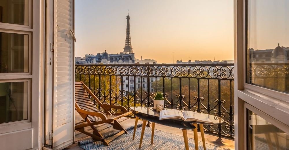 view from a window of the Tour Eiffel