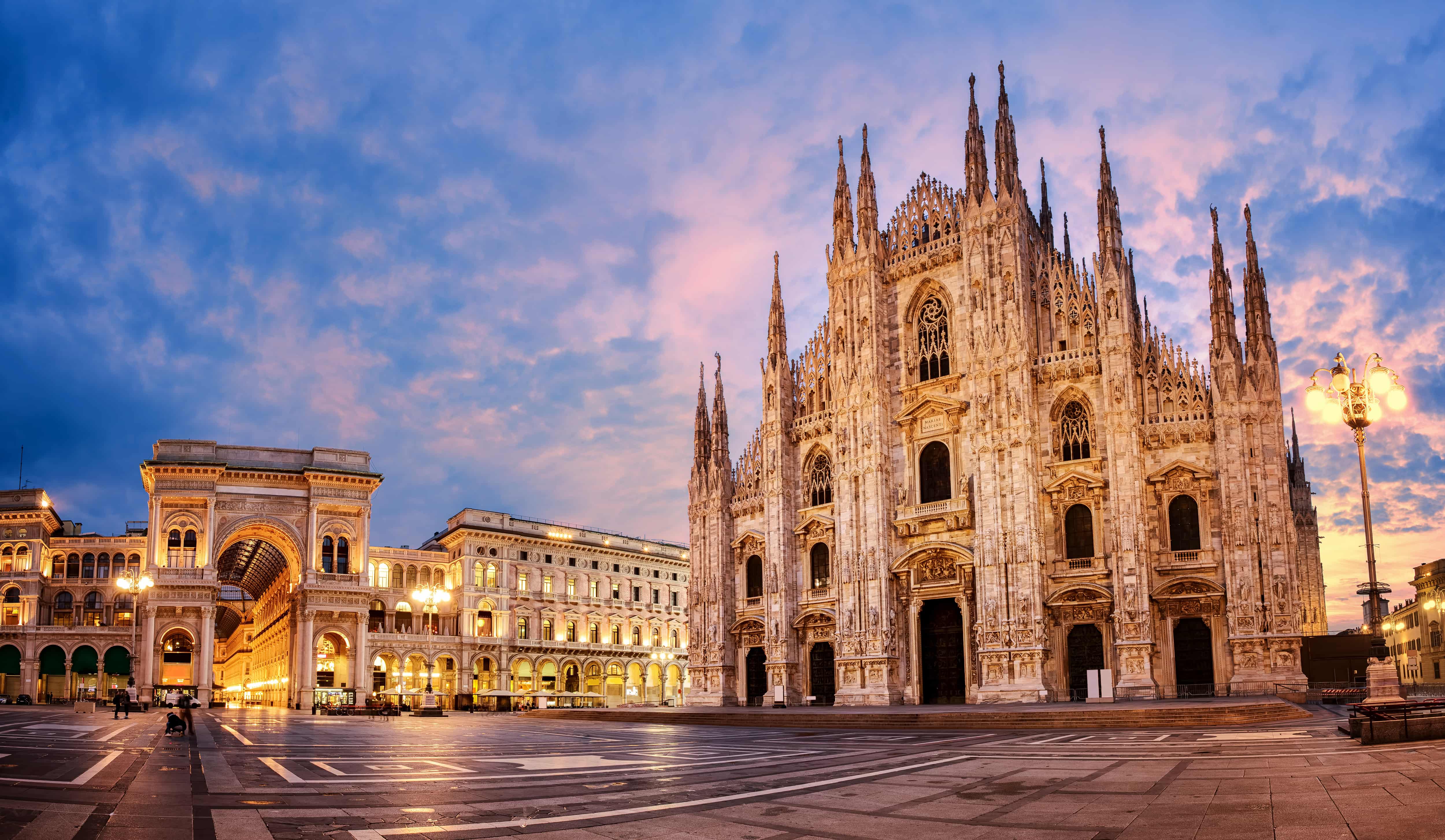 Duomo in Milan at sunrise