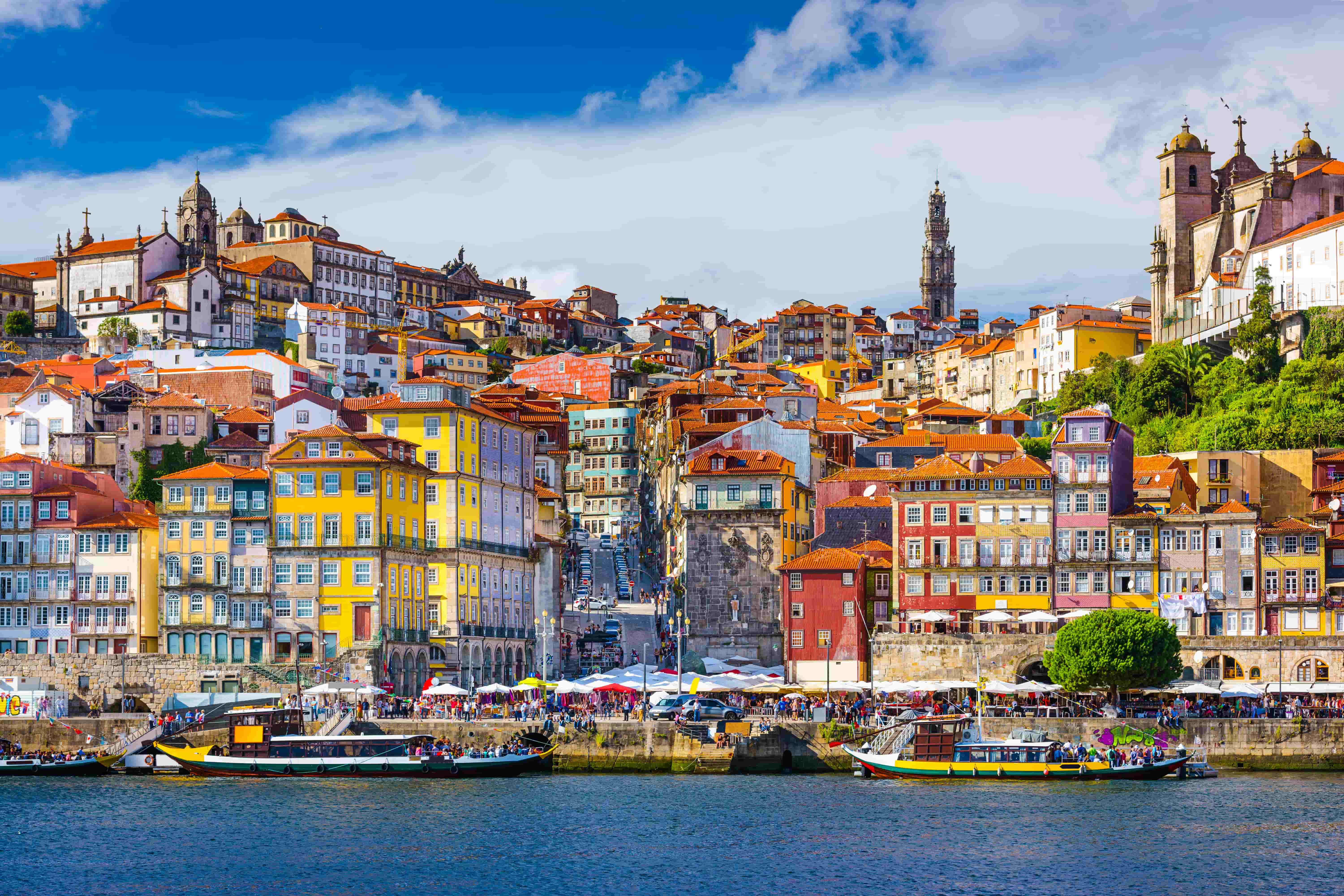 Houses on the coast in Porto