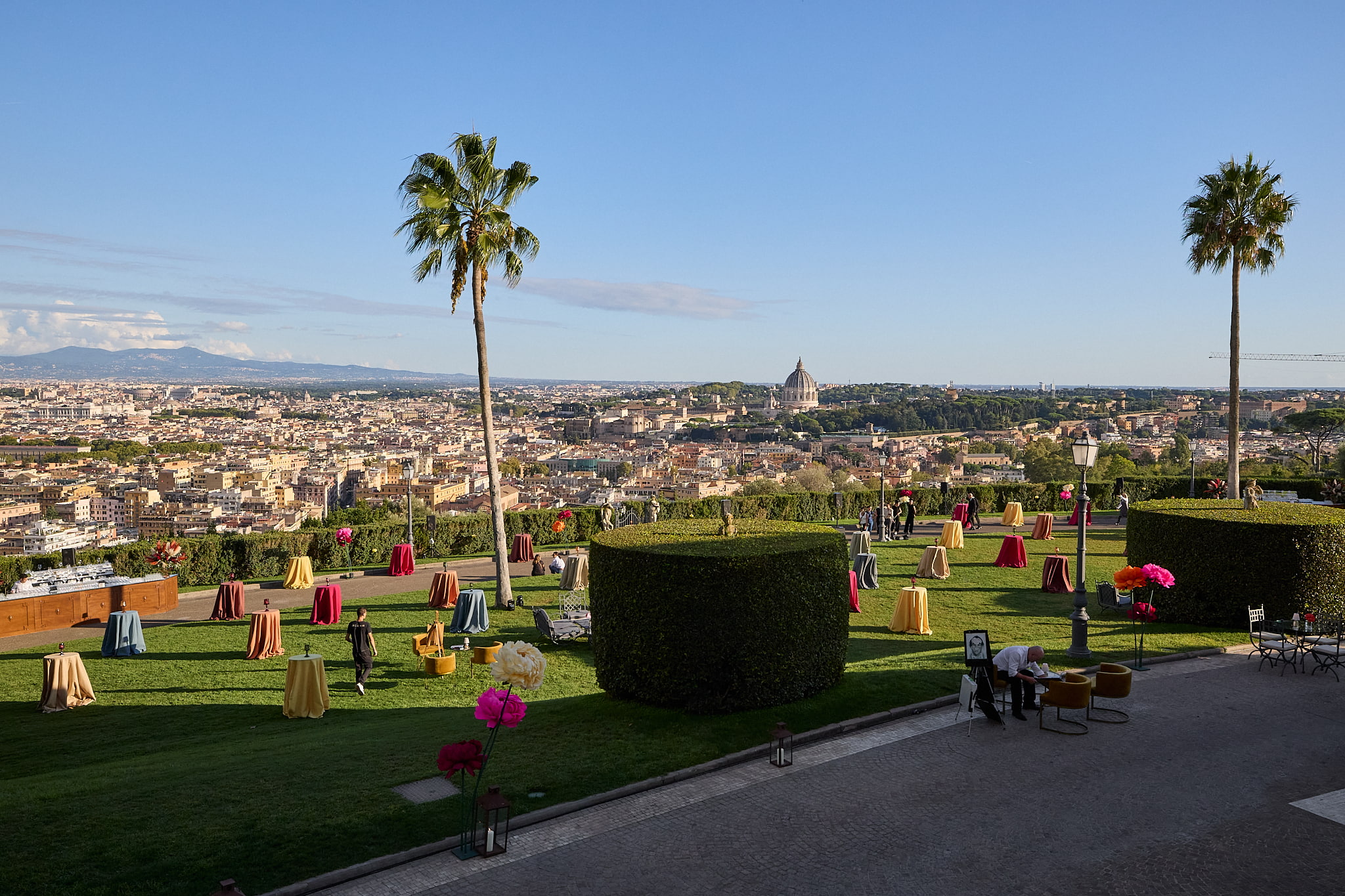 view of Rome from Villa Miani