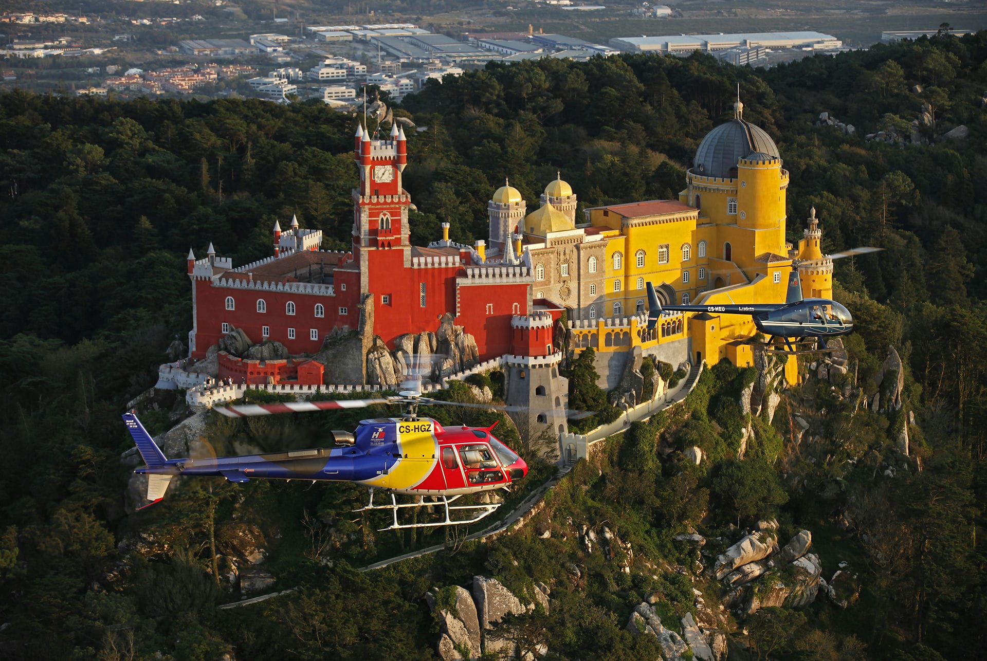 helicopter in Lisbon