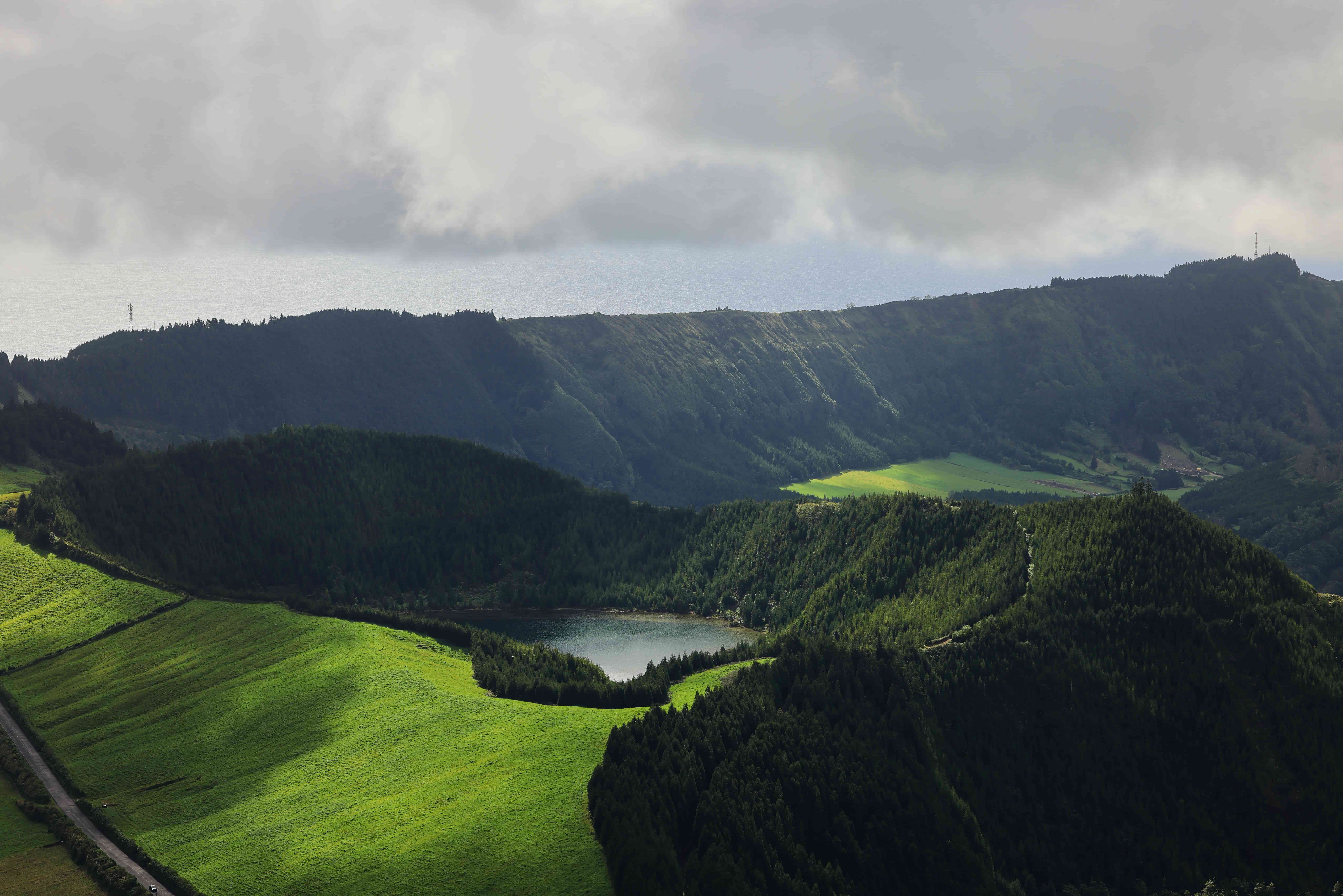 green hills in the Azores island - Portugal