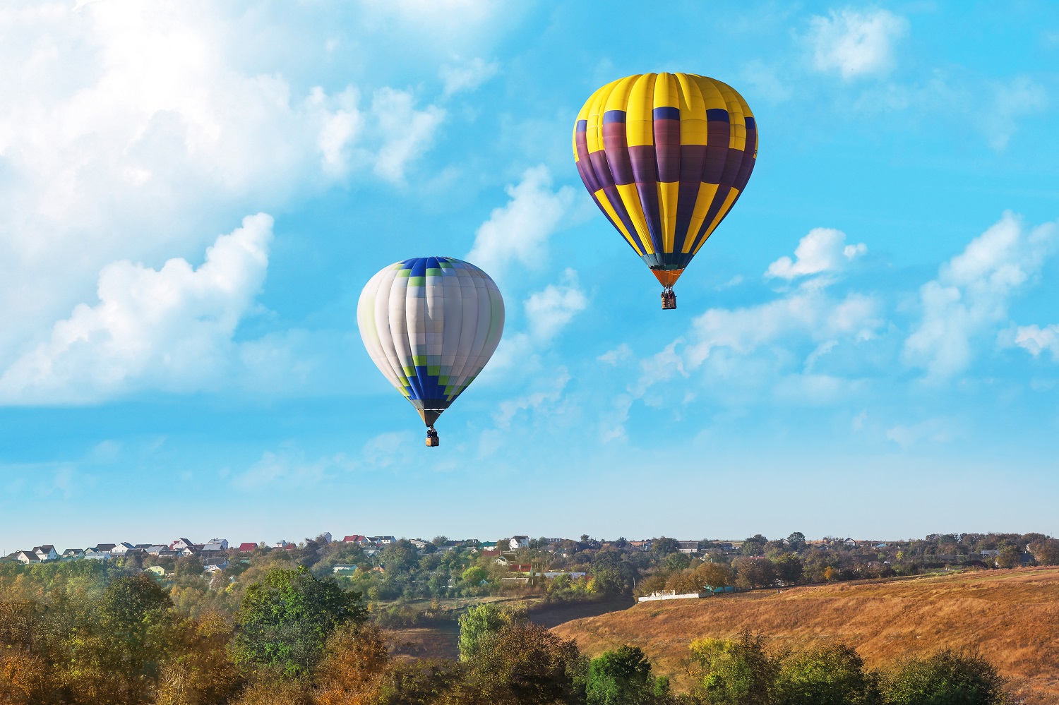 hot air balloons in Lisbon