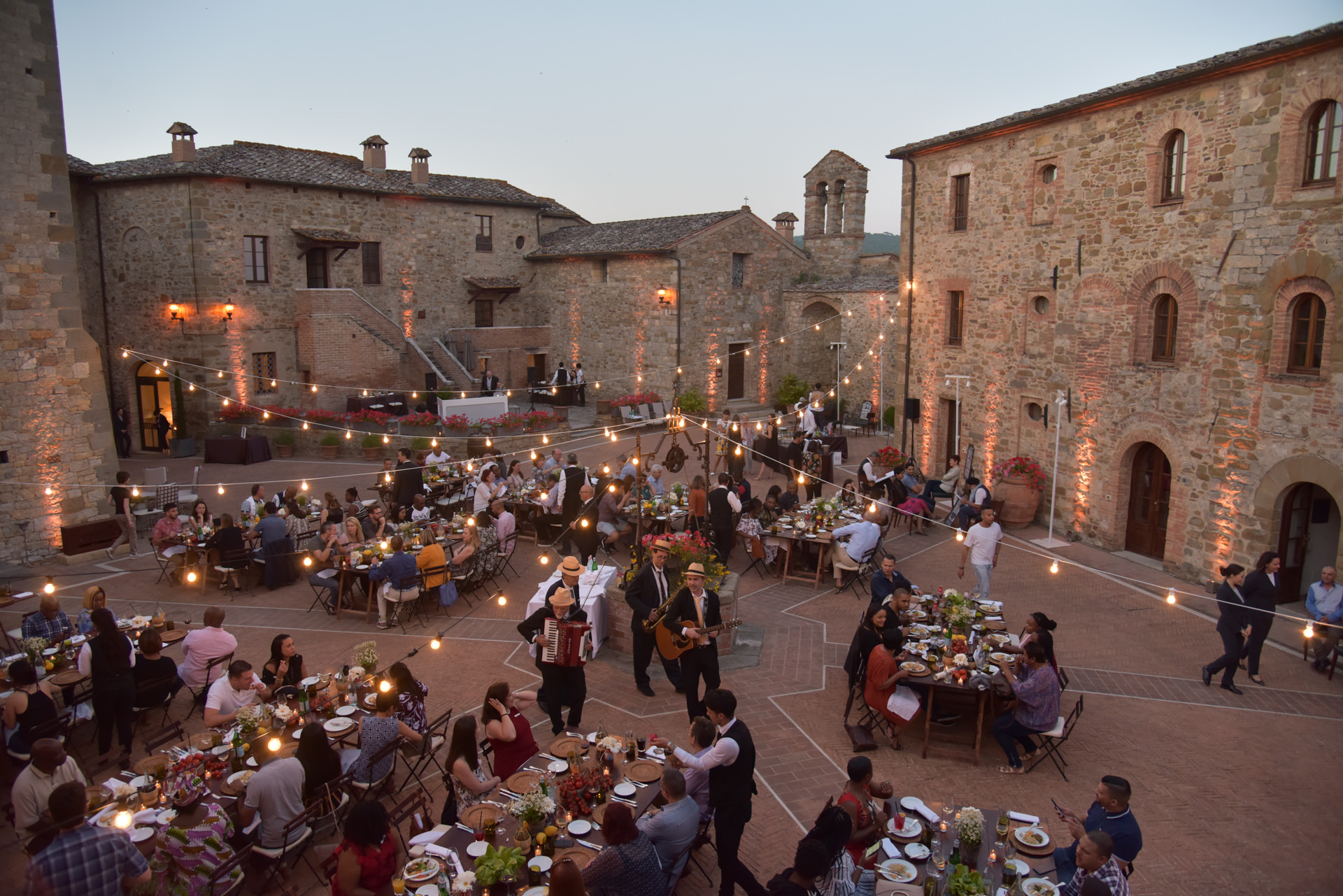 event in a Tuscan hamlet