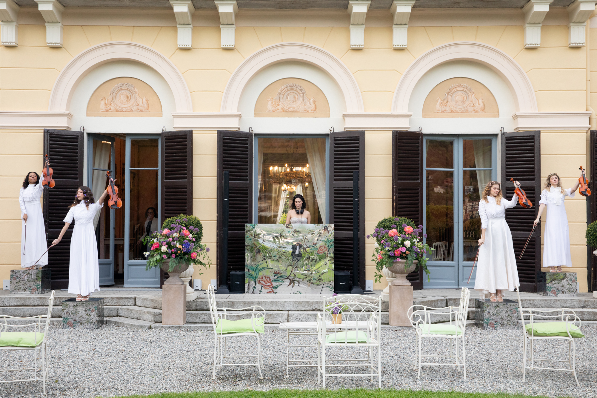 musicians in a private villa