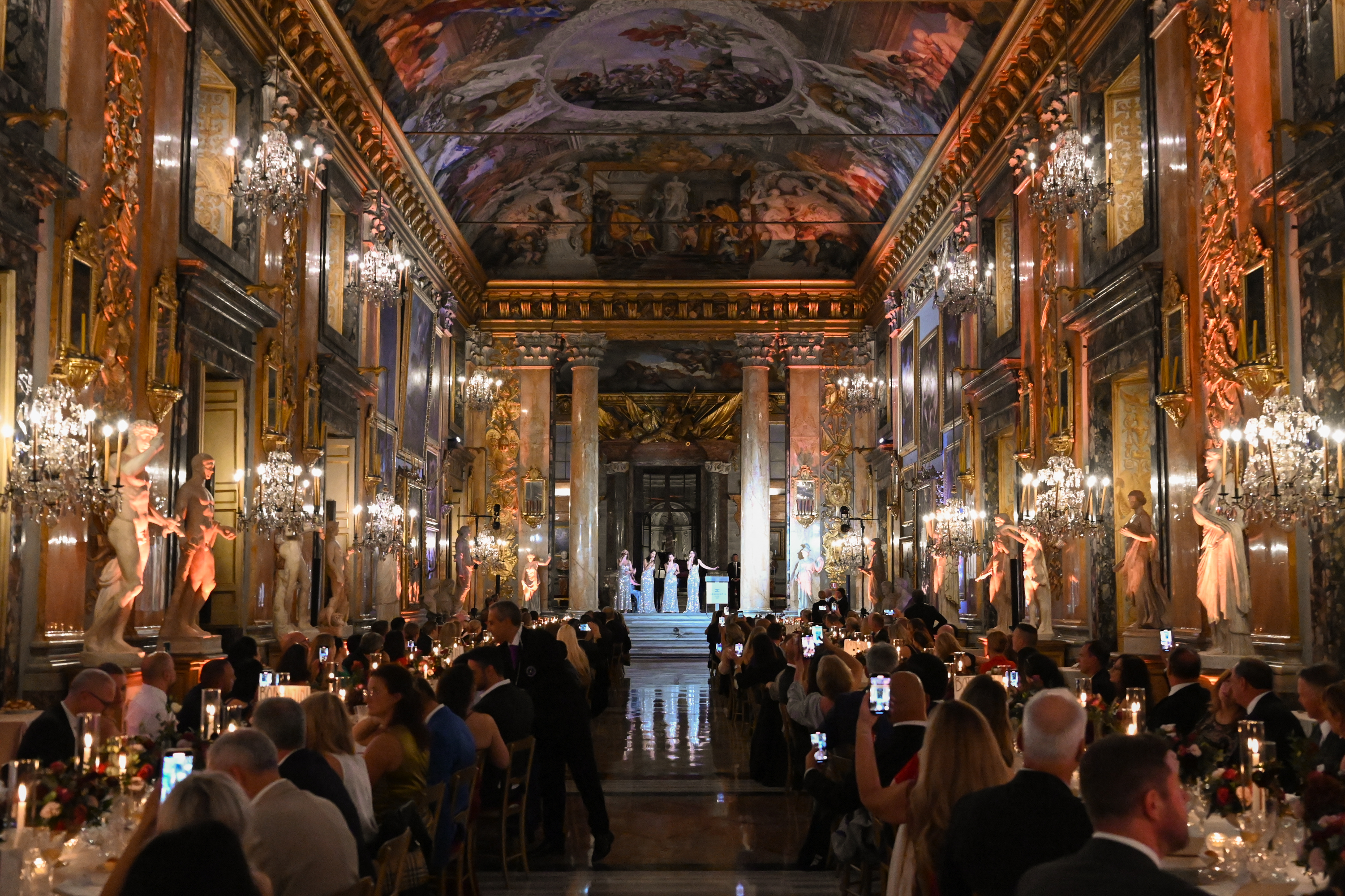 exclusive gala dinner in a historical palace
