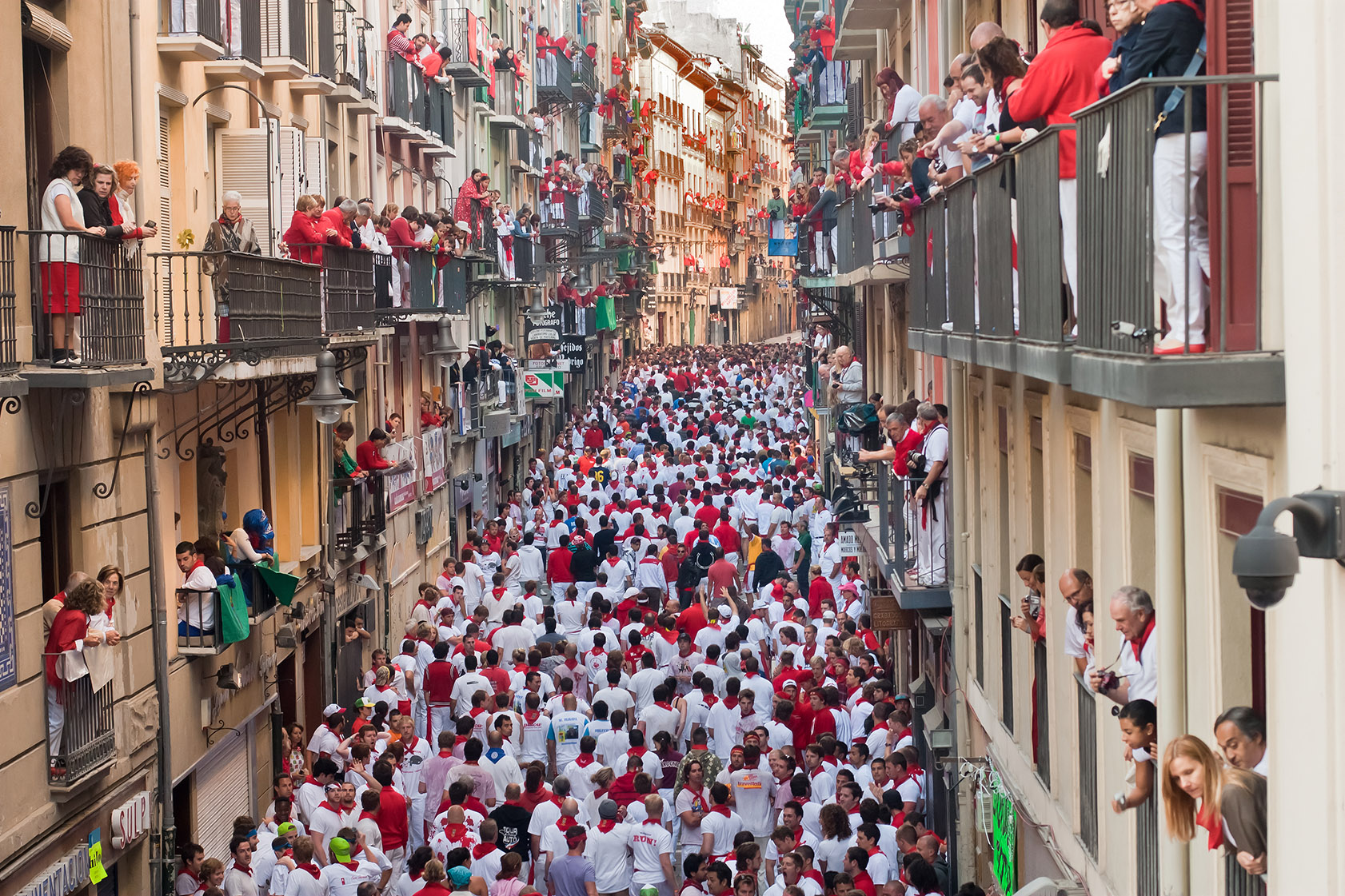 Street in Pamplona for the Running of the Bulls