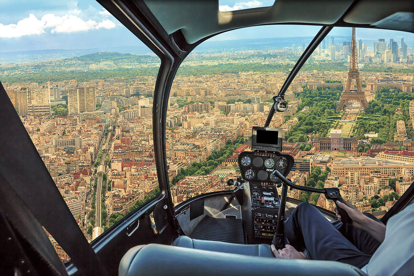 helicopter ride over Paris