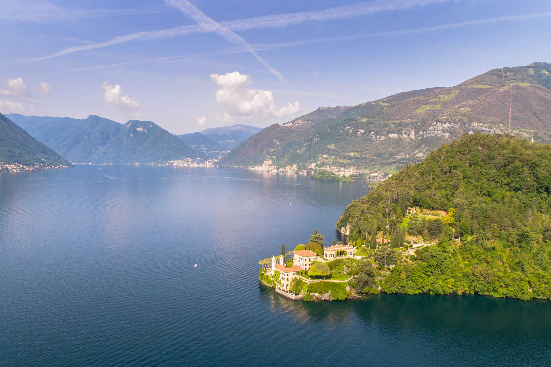 View of Lake Como and mountains